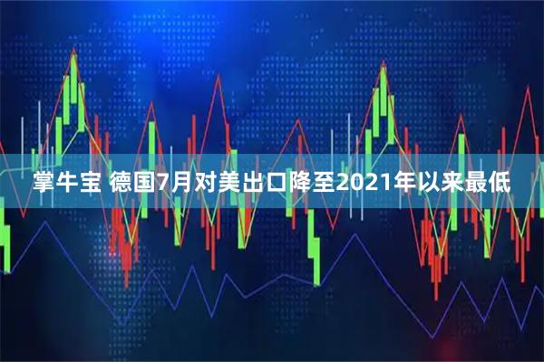 掌牛宝 德国7月对美出口降至2021年以来最低
